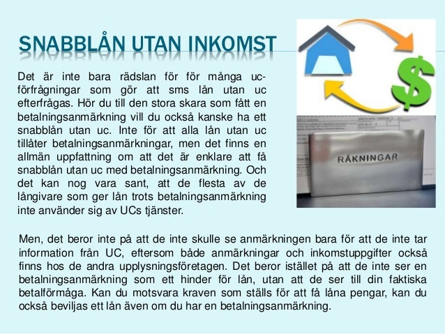 Låna pengar utan UC